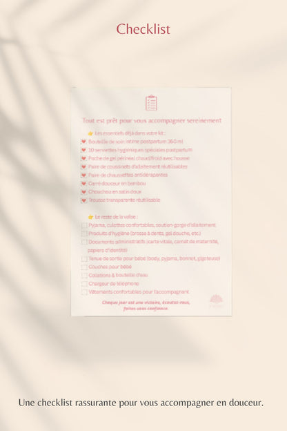 Kit des essentiels maternité